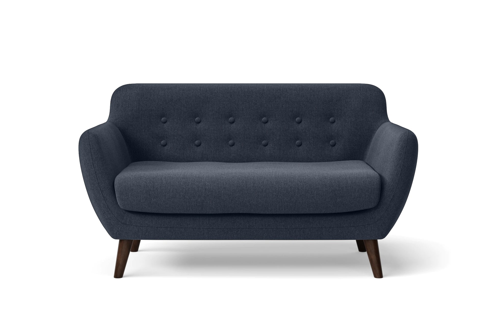 Terni 2 Seater Sofa Dark Blue Linen Fabric