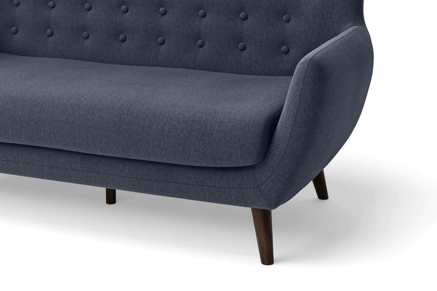 Terni 2 Seater Sofa Dark Blue Linen Fabric