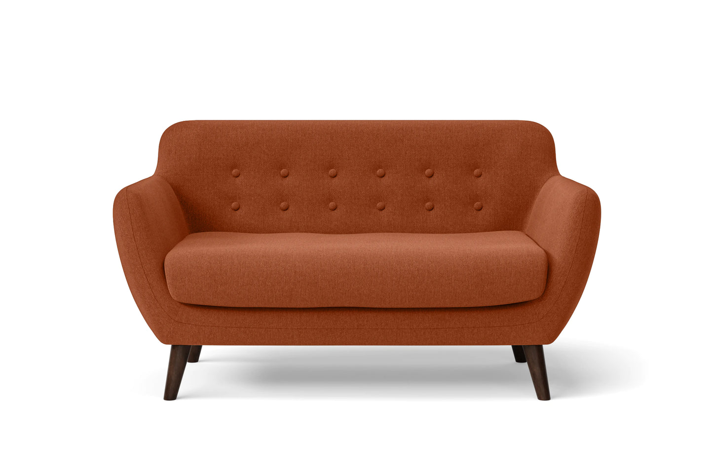 Terni 2 Seater Sofa Orange Linen Fabric