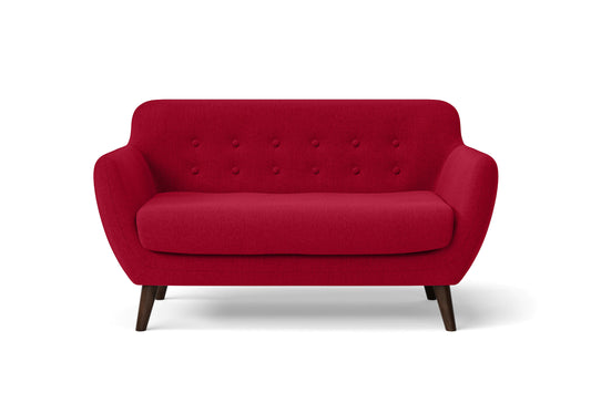 Terni 2 Seater Sofa Red Linen Fabric