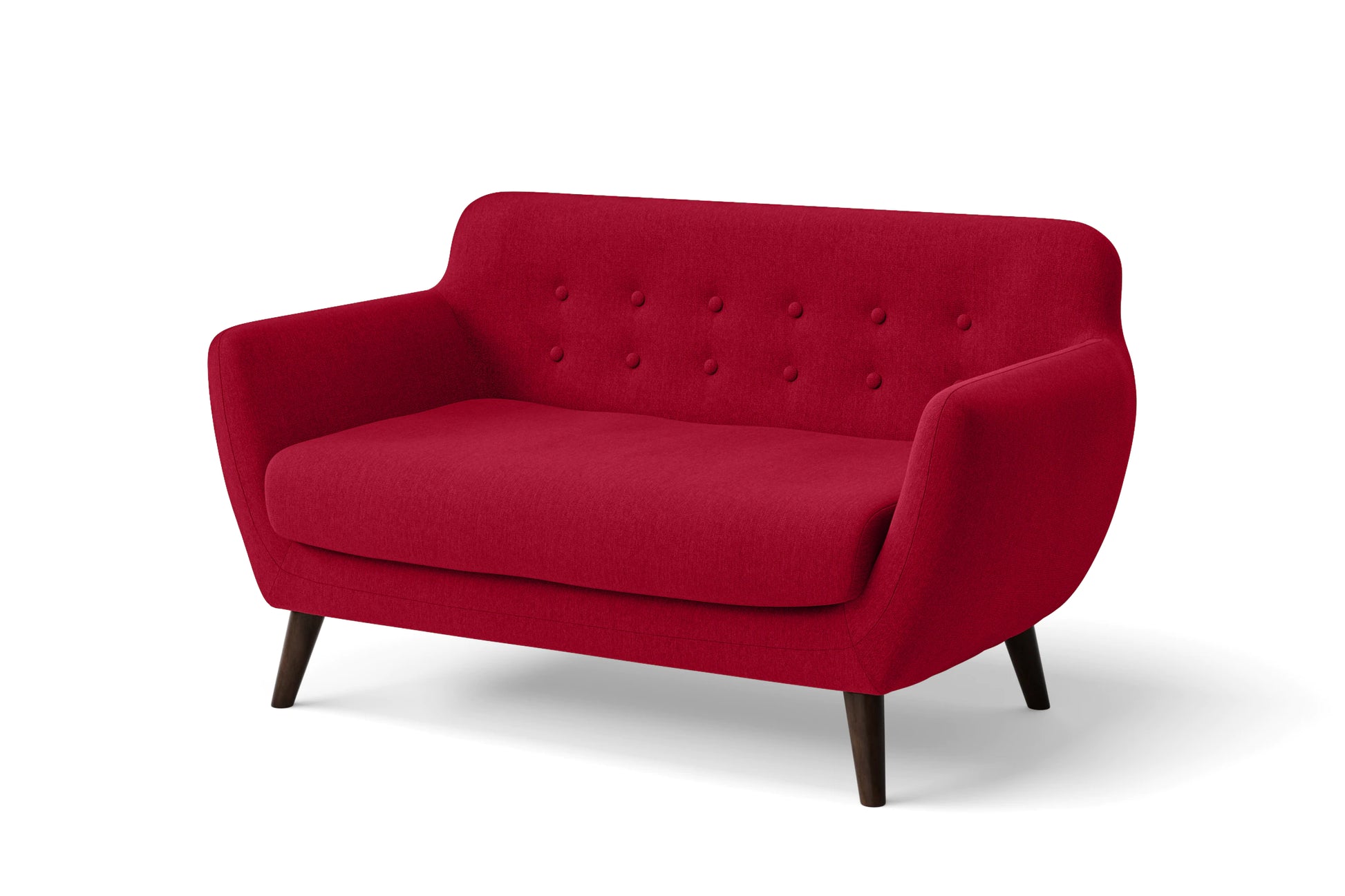 Terni 2 Seater Sofa Red Linen Fabric