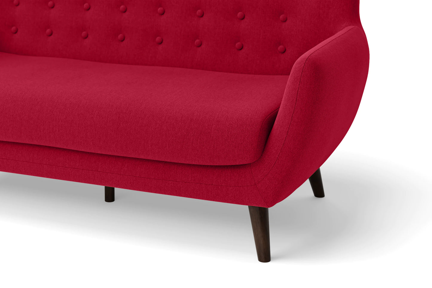 Terni 2 Seater Sofa Red Linen Fabric