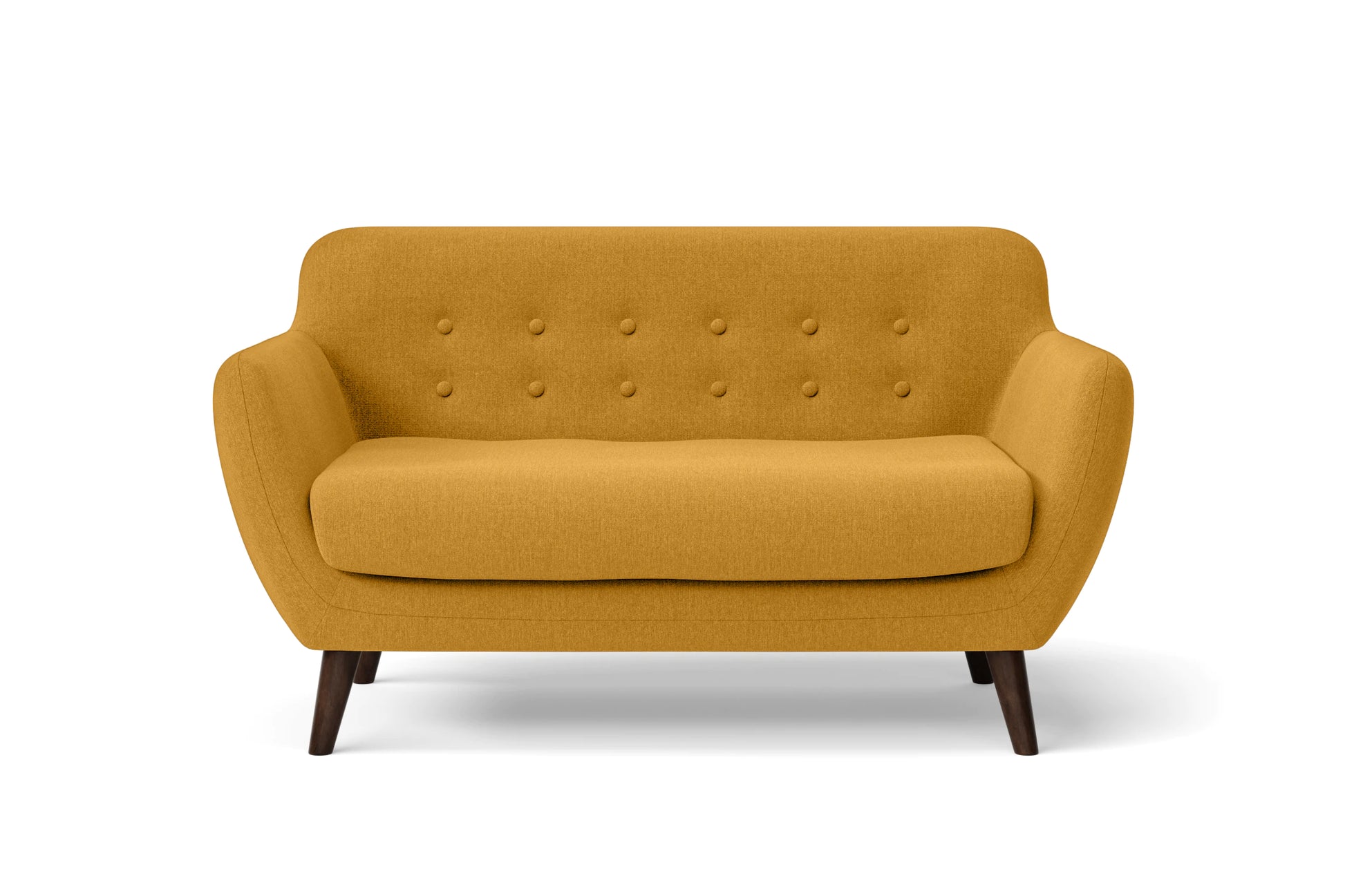 Terni 2 Seater Sofa Yellow Linen Fabric