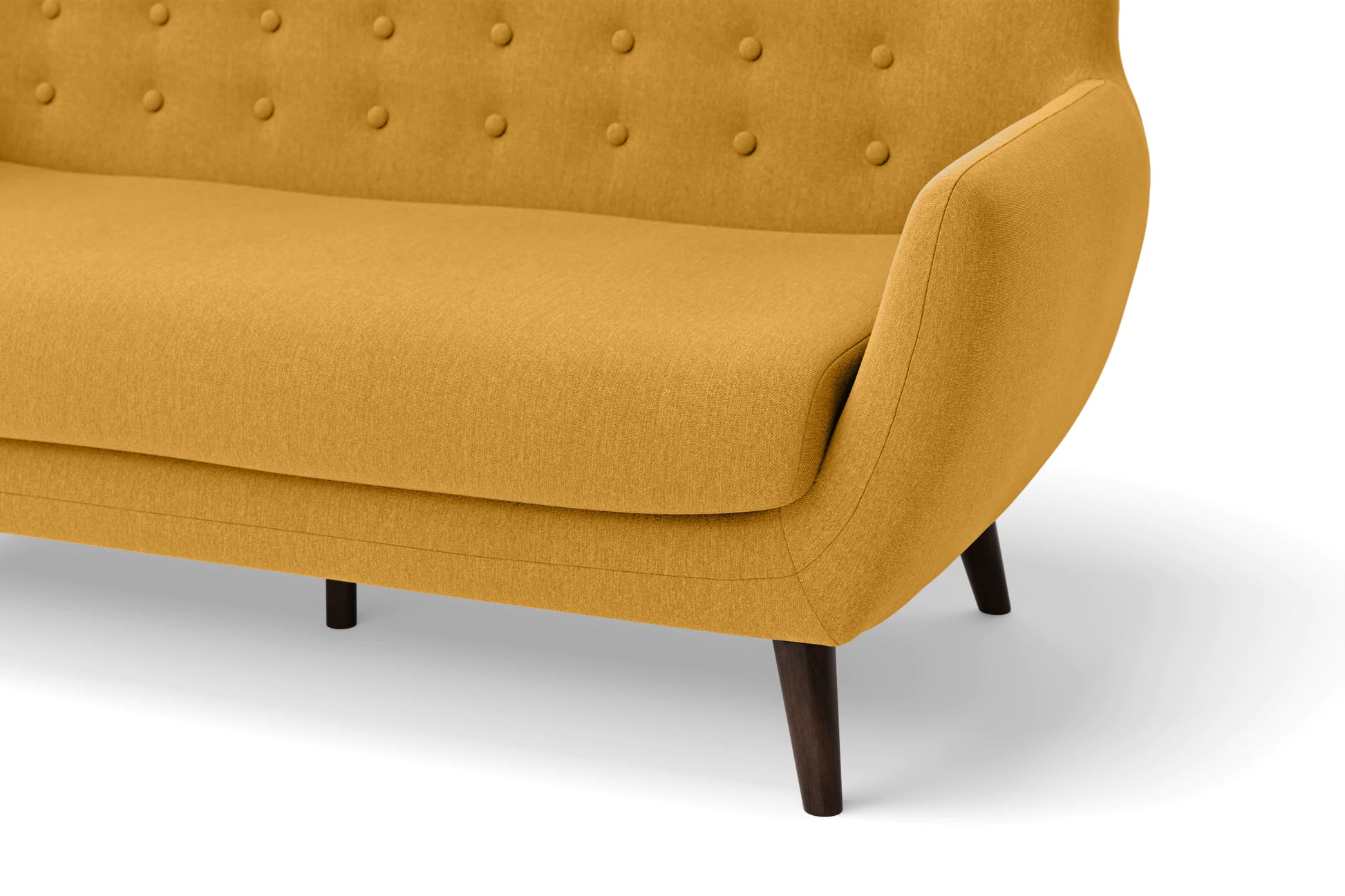 Terni 2 Seater Sofa Yellow Linen Fabric