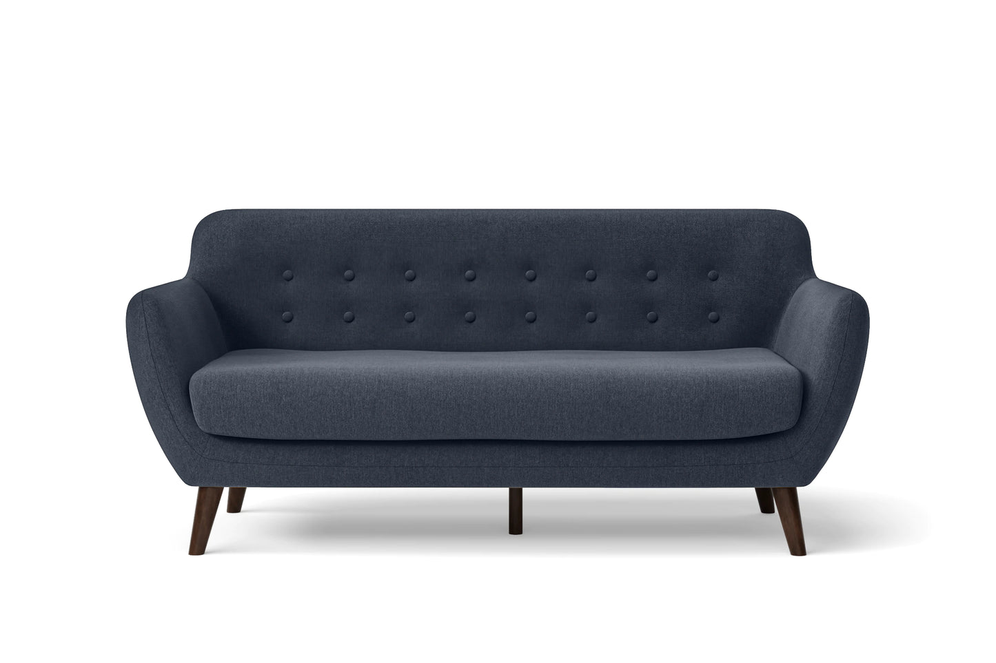 Terni 3 Seater Sofa Dark Blue Linen Fabric