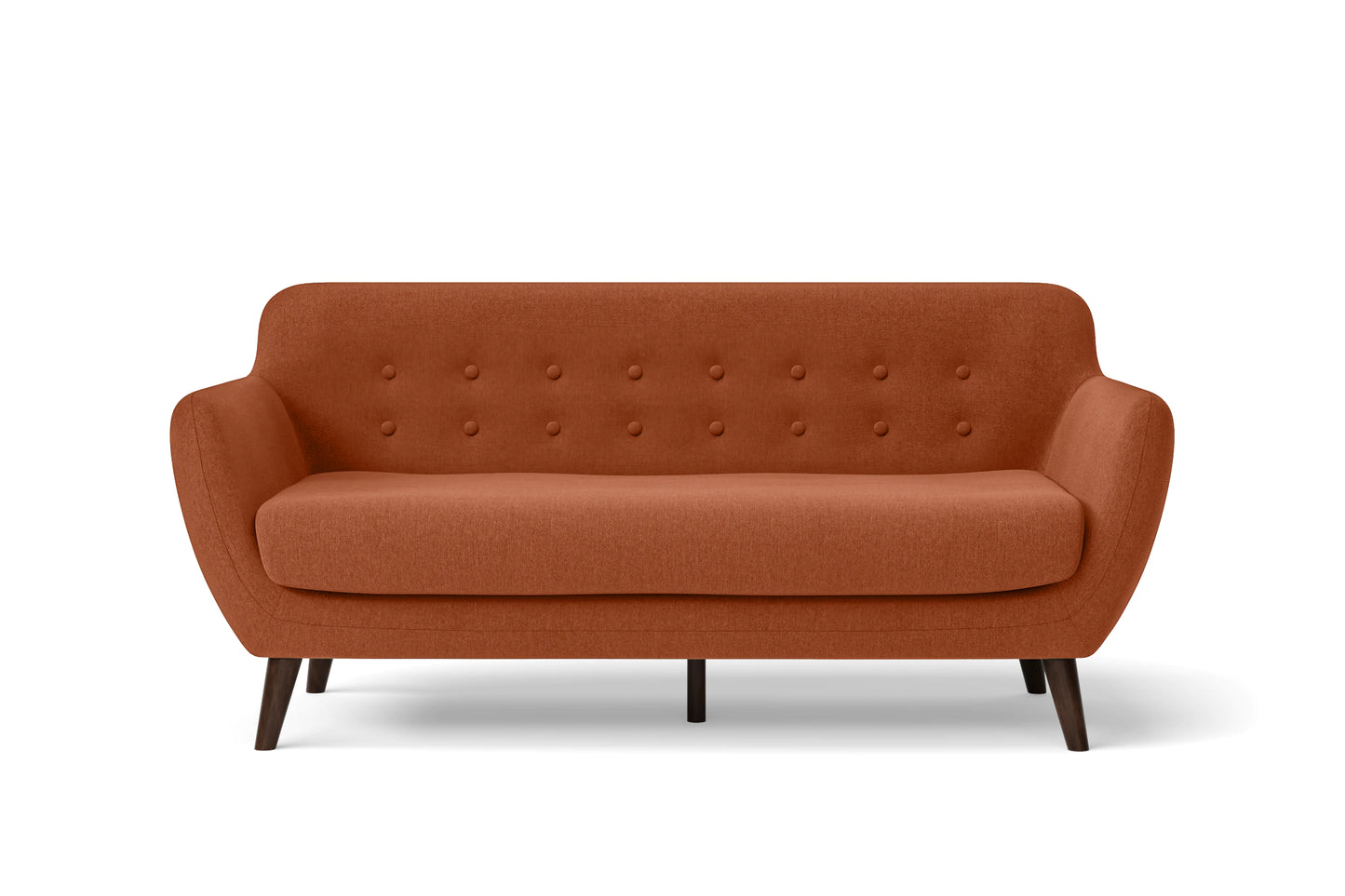 Terni 3 Seater Sofa Orange Linen Fabric