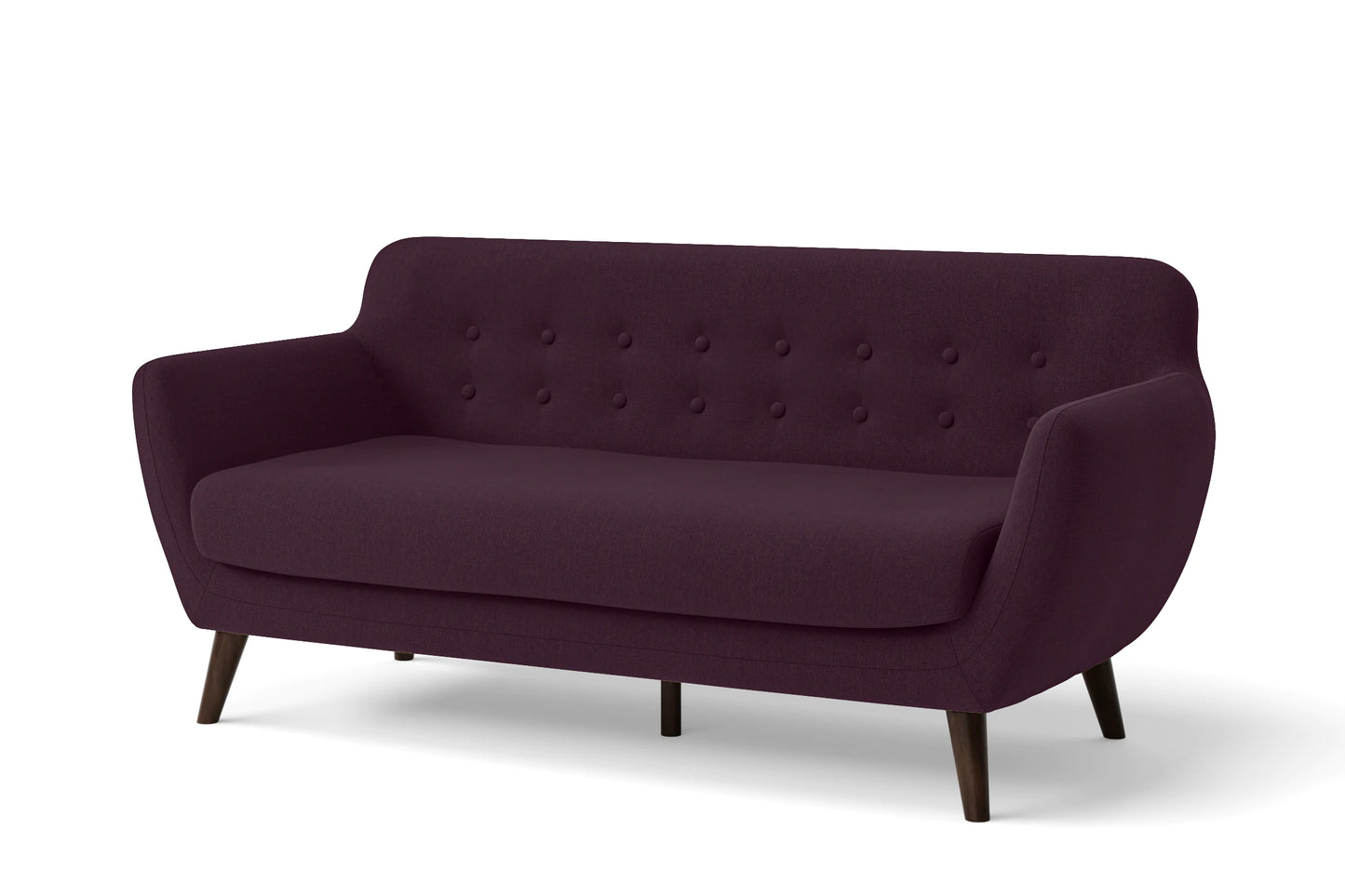 Terni 3 Seater Sofa Purple Linen Fabric