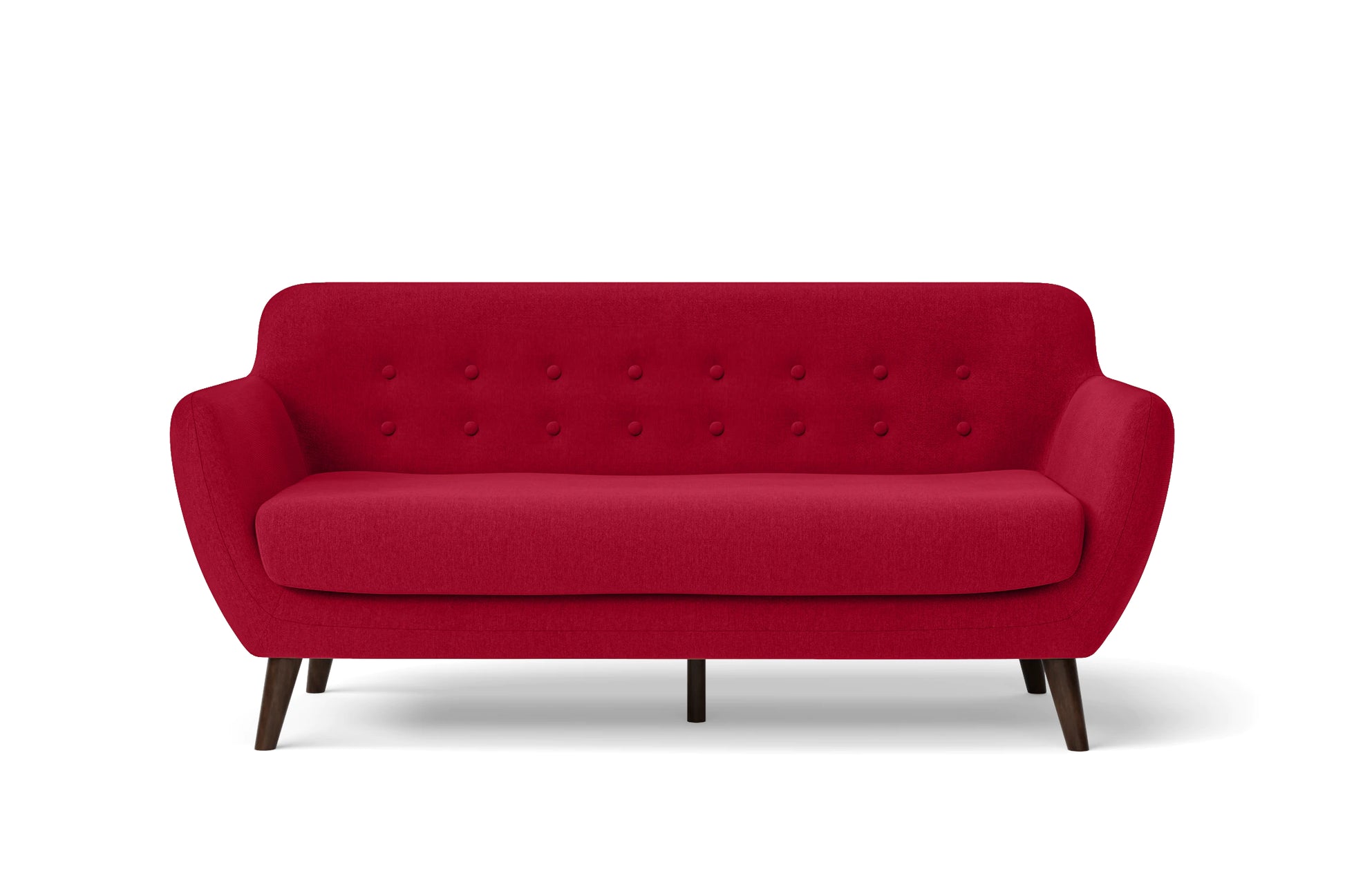 Terni 3 Seater Sofa Red Linen Fabric