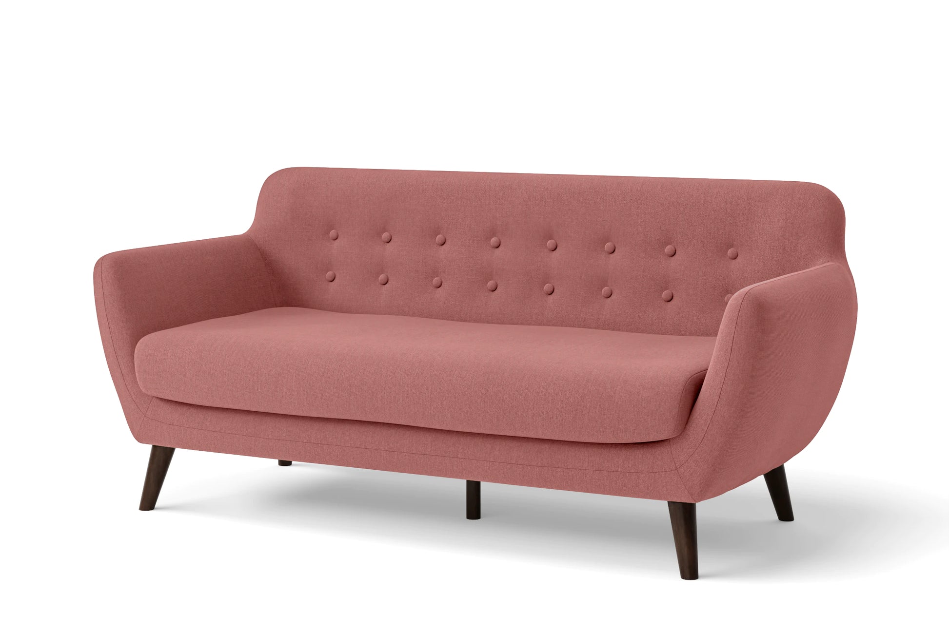 Terni 3 Seater Sofa Rose Pink Linen Fabric