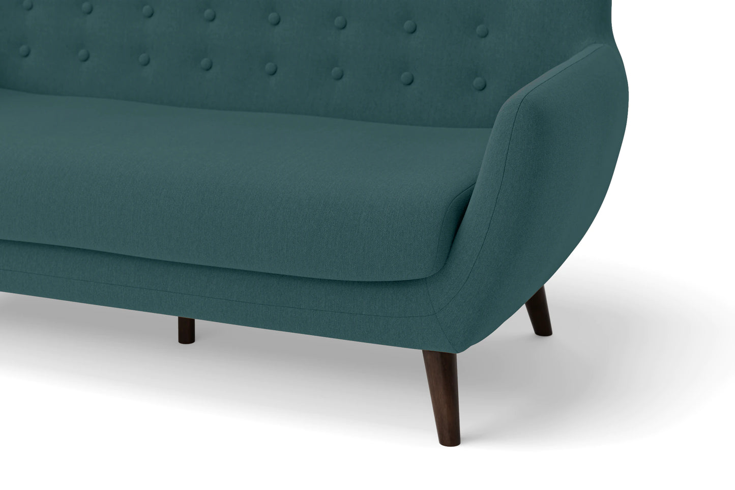 Terni 3 Seater Sofa Teal Linen Fabric