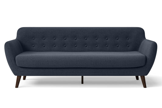 Terni 4 Seater Sofa Dark Blue Linen Fabric