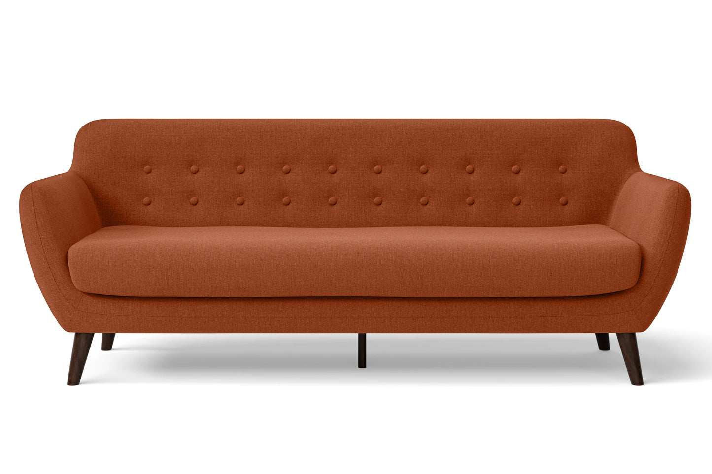 Terni 4 Seater Sofa Orange Linen Fabric