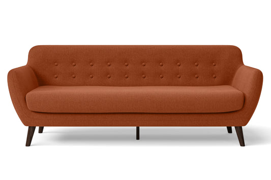 Terni 4 Seater Sofa Orange Linen Fabric