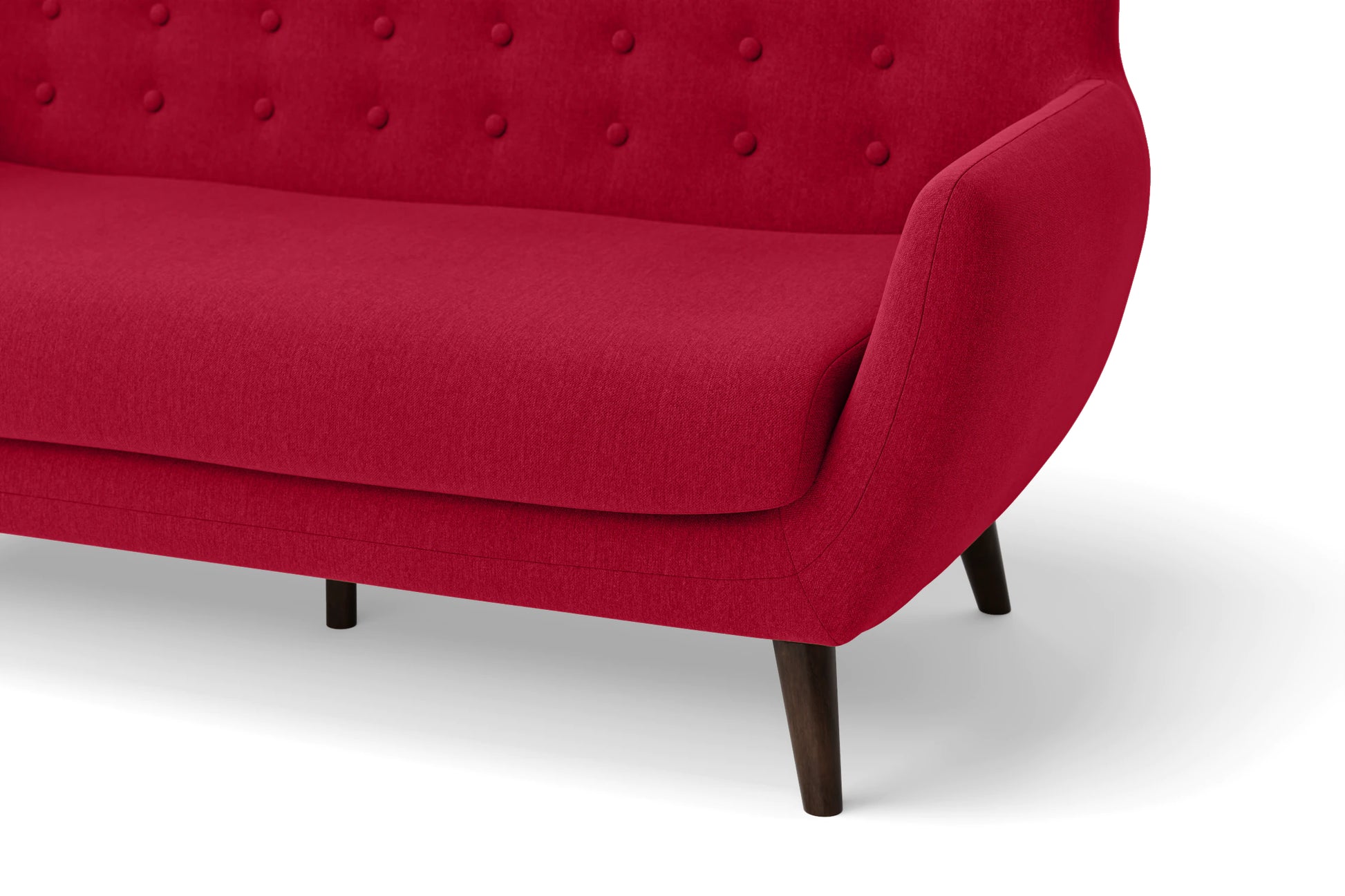 Terni 4 Seater Sofa Red Linen Fabric