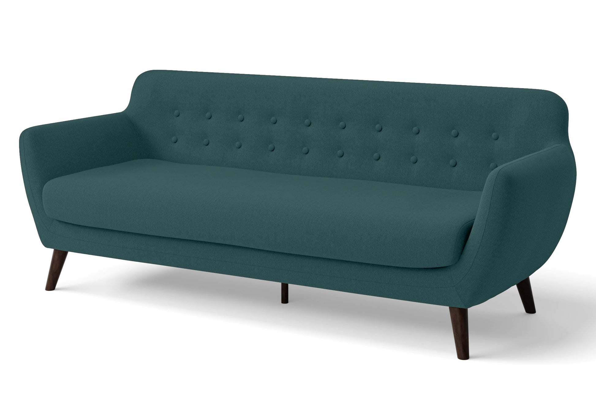 Terni 4 Seater Sofa Teal Linen Fabric