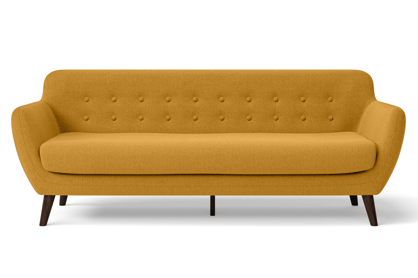 Terni 4 Seater Sofa Yellow Linen Fabric