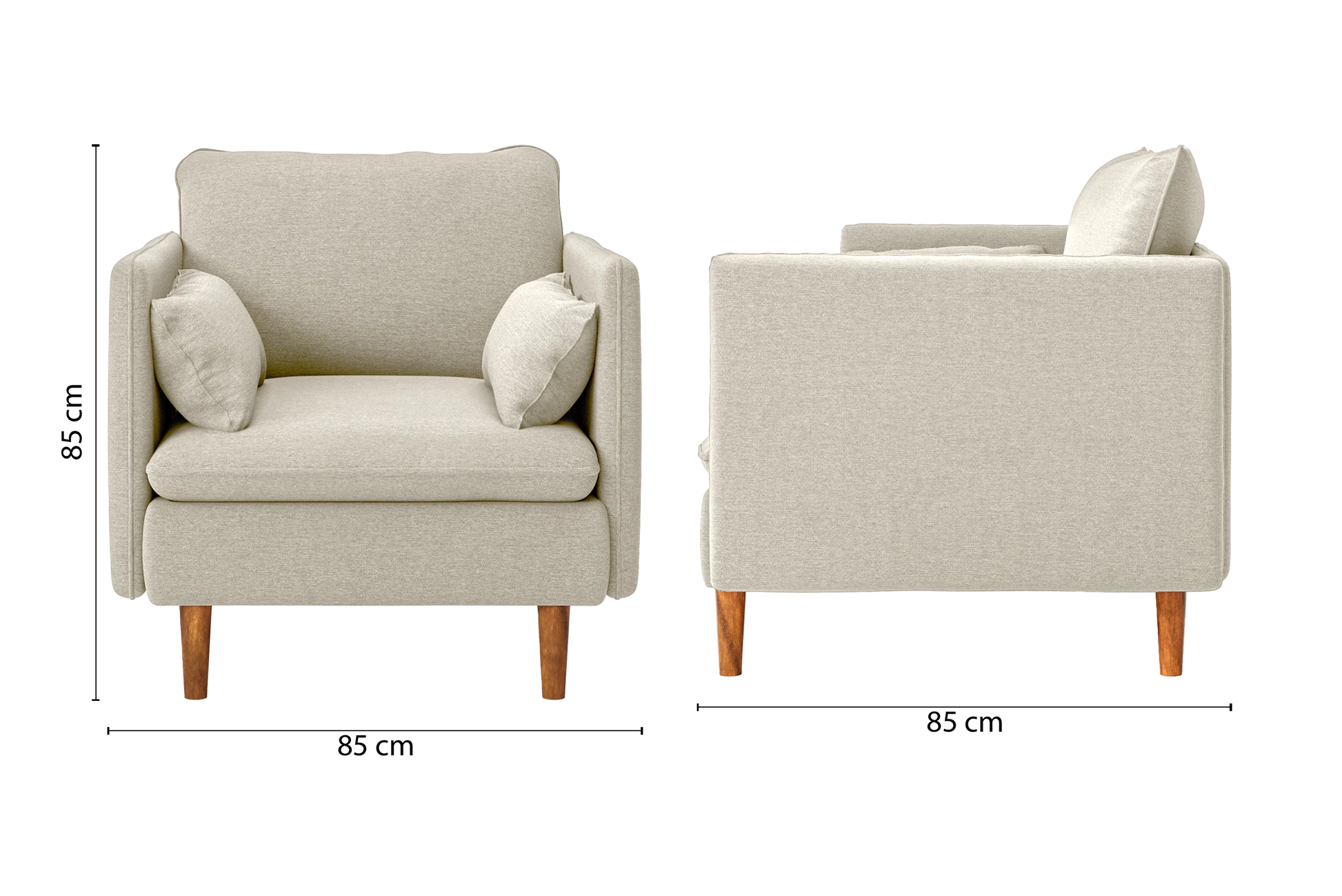 Tirreni Armchair Cream Linen Fabric