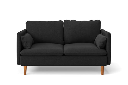 Tirreni 2 Seater Sofa Black Linen Fabric