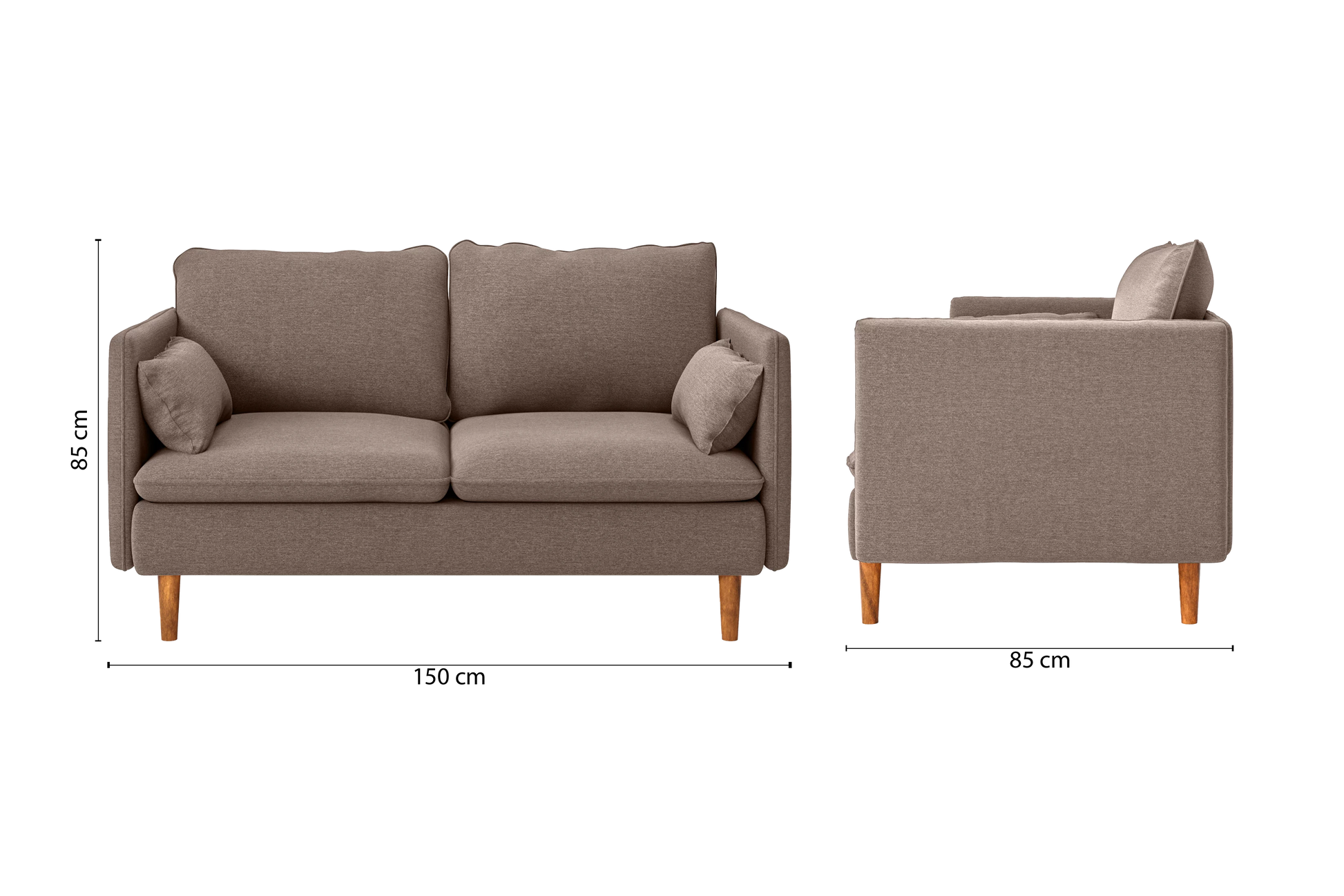 Tirreni 2 Seater Sofa Caramel Linen Fabric