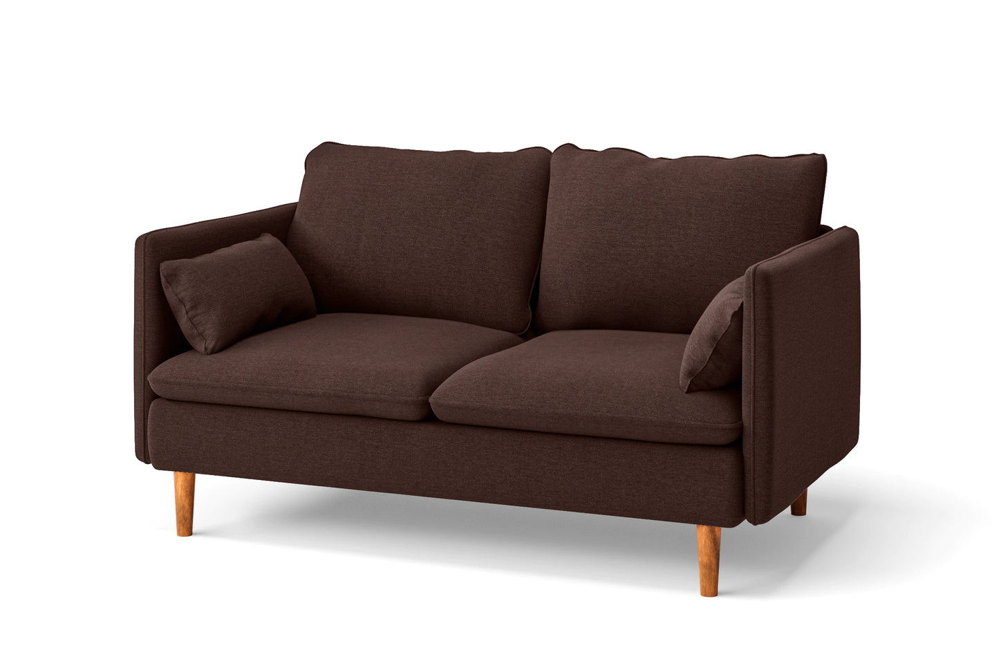 Tirreni 2 Seater Sofa Coffee Brown Linen Fabric