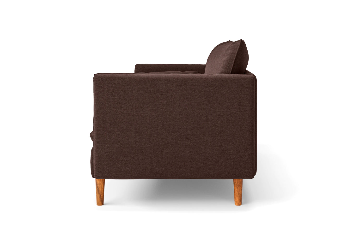 Tirreni 2 Seater Sofa Coffee Brown Linen Fabric