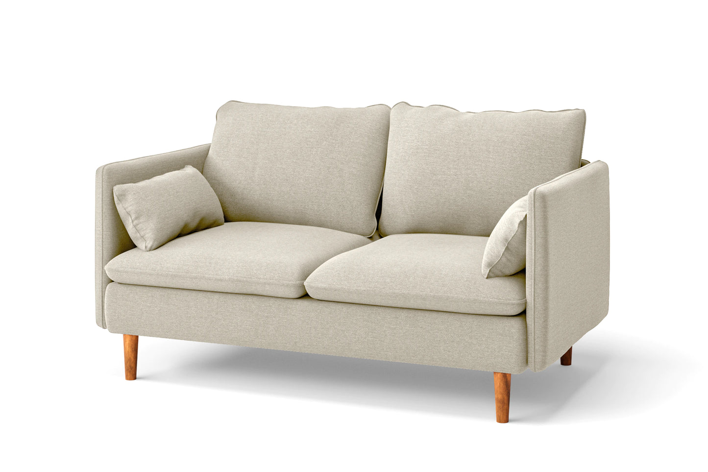 Tirreni 2 Seater Sofa Cream Linen Fabric