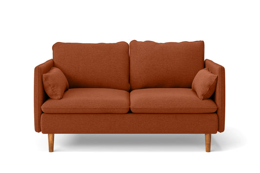 Tirreni 2 Seater Sofa Orange Linen Fabric