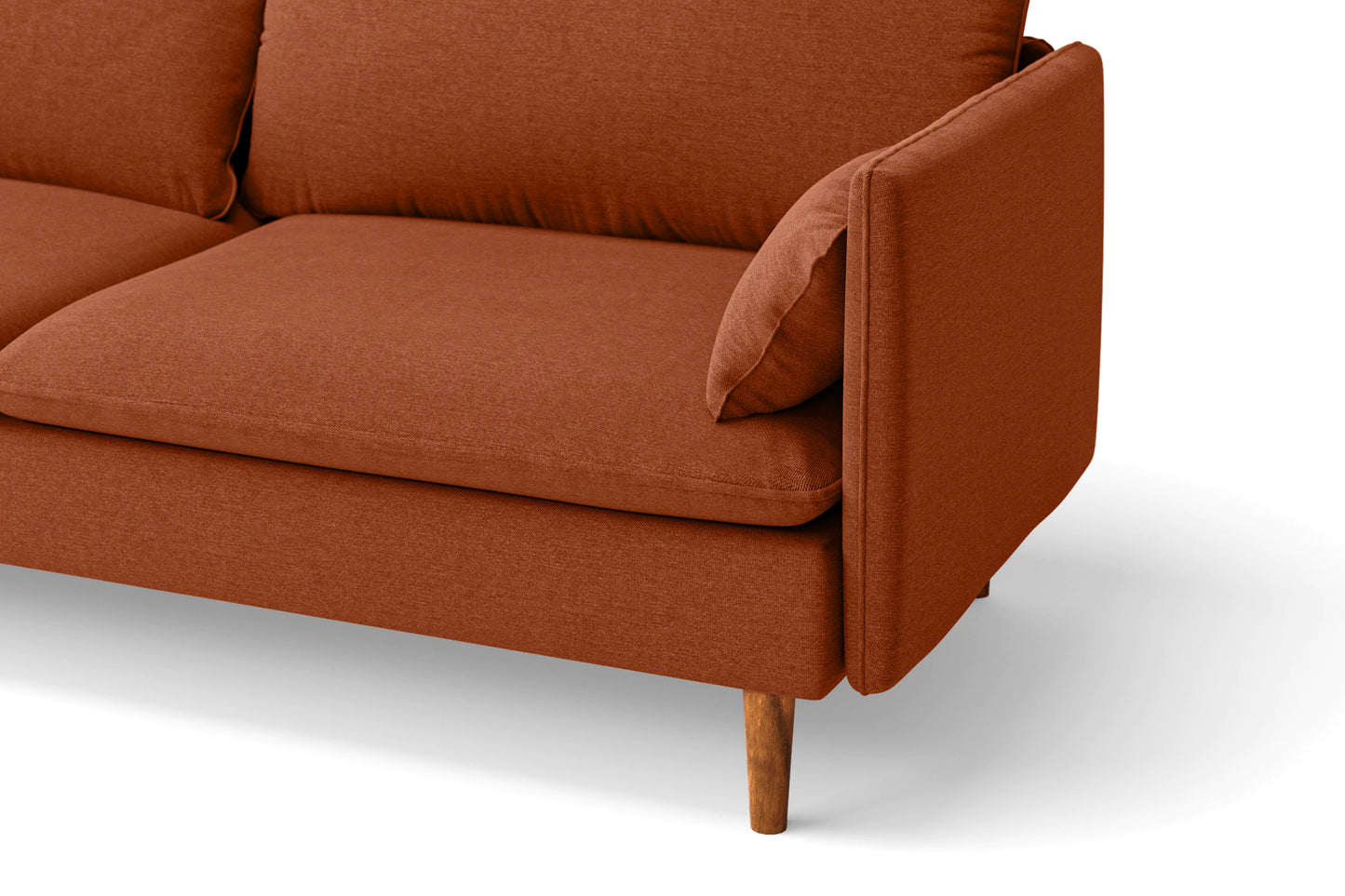 Tirreni 2 Seater Sofa Orange Linen Fabric