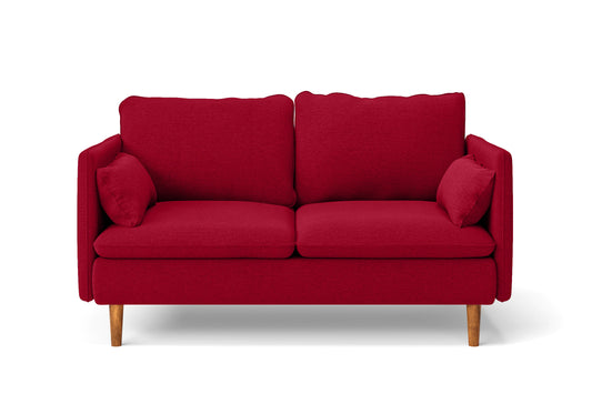 Tirreni 2 Seater Sofa Red Linen Fabric