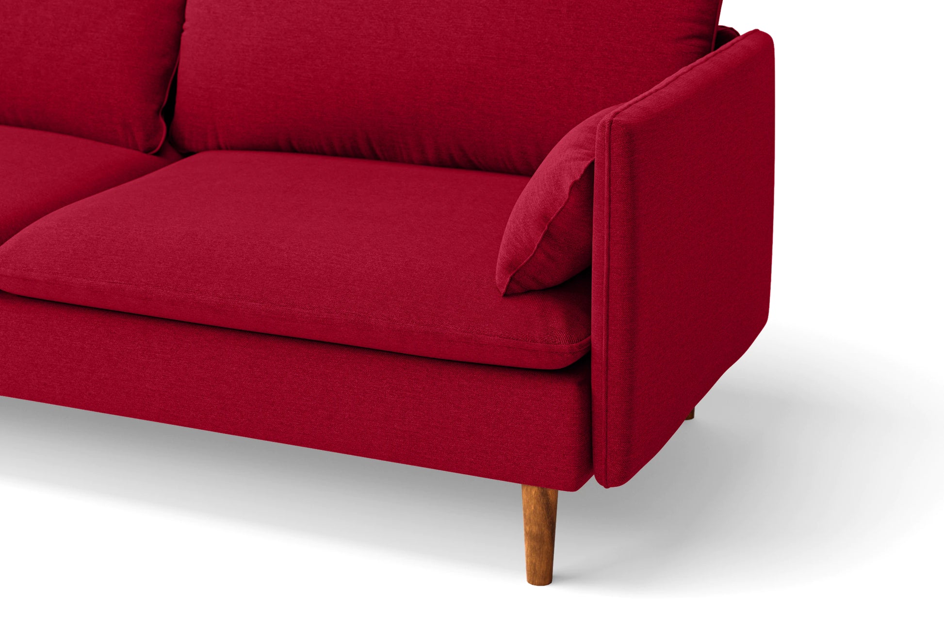 Tirreni 2 Seater Sofa Red Linen Fabric