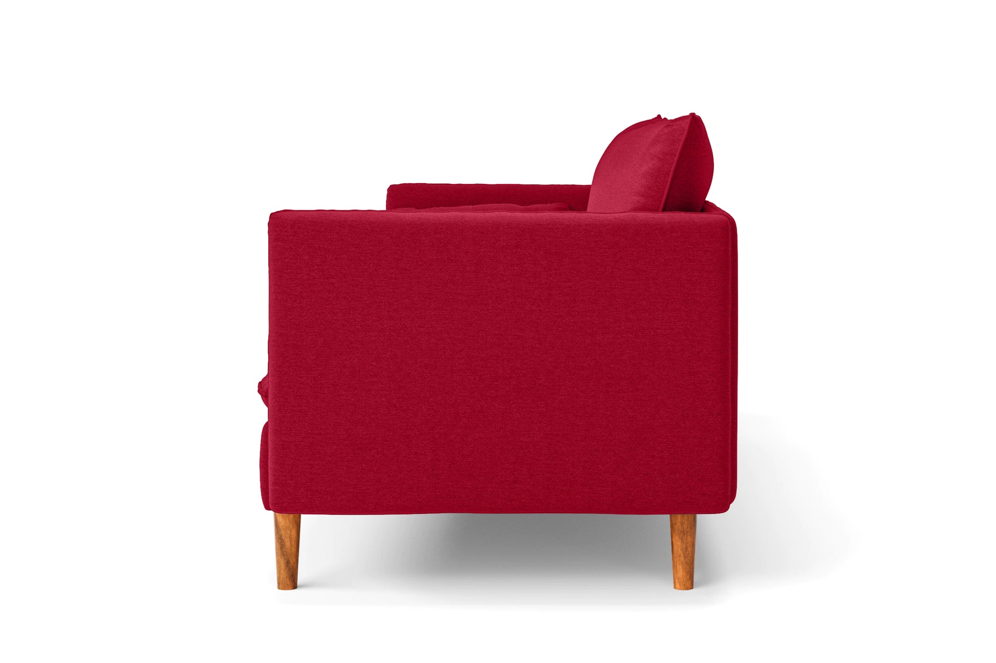 Tirreni 2 Seater Sofa Red Linen Fabric