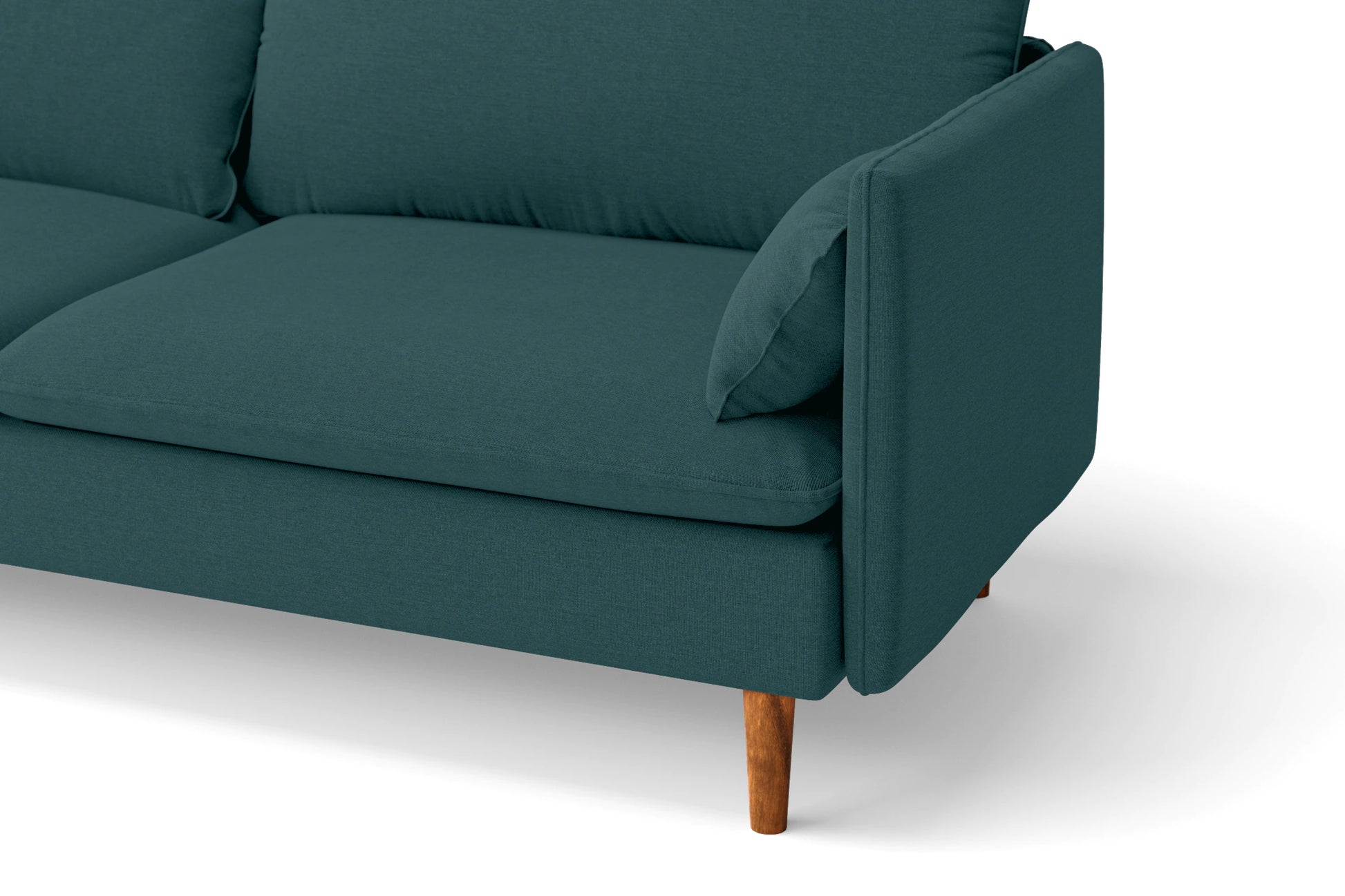 Tirreni 2 Seater Sofa Teal Linen Fabric