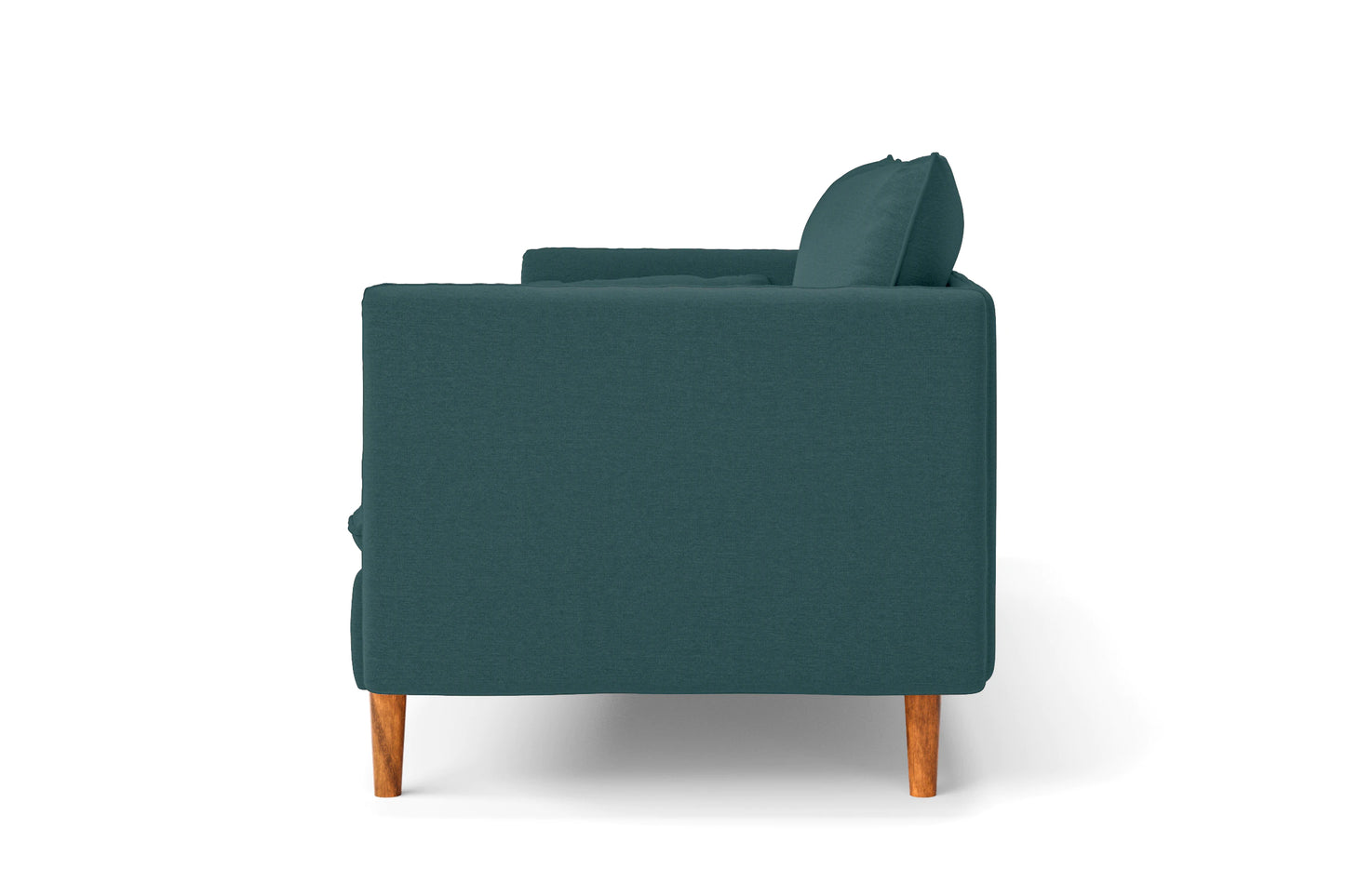 Tirreni 2 Seater Sofa Teal Linen Fabric