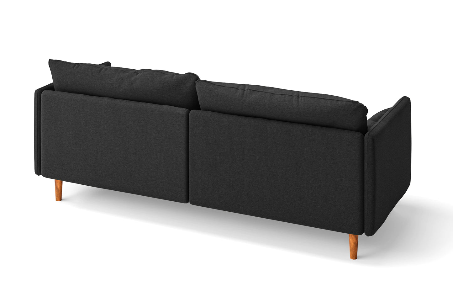 Tirreni 3 Seater Sofa Black Linen Fabric