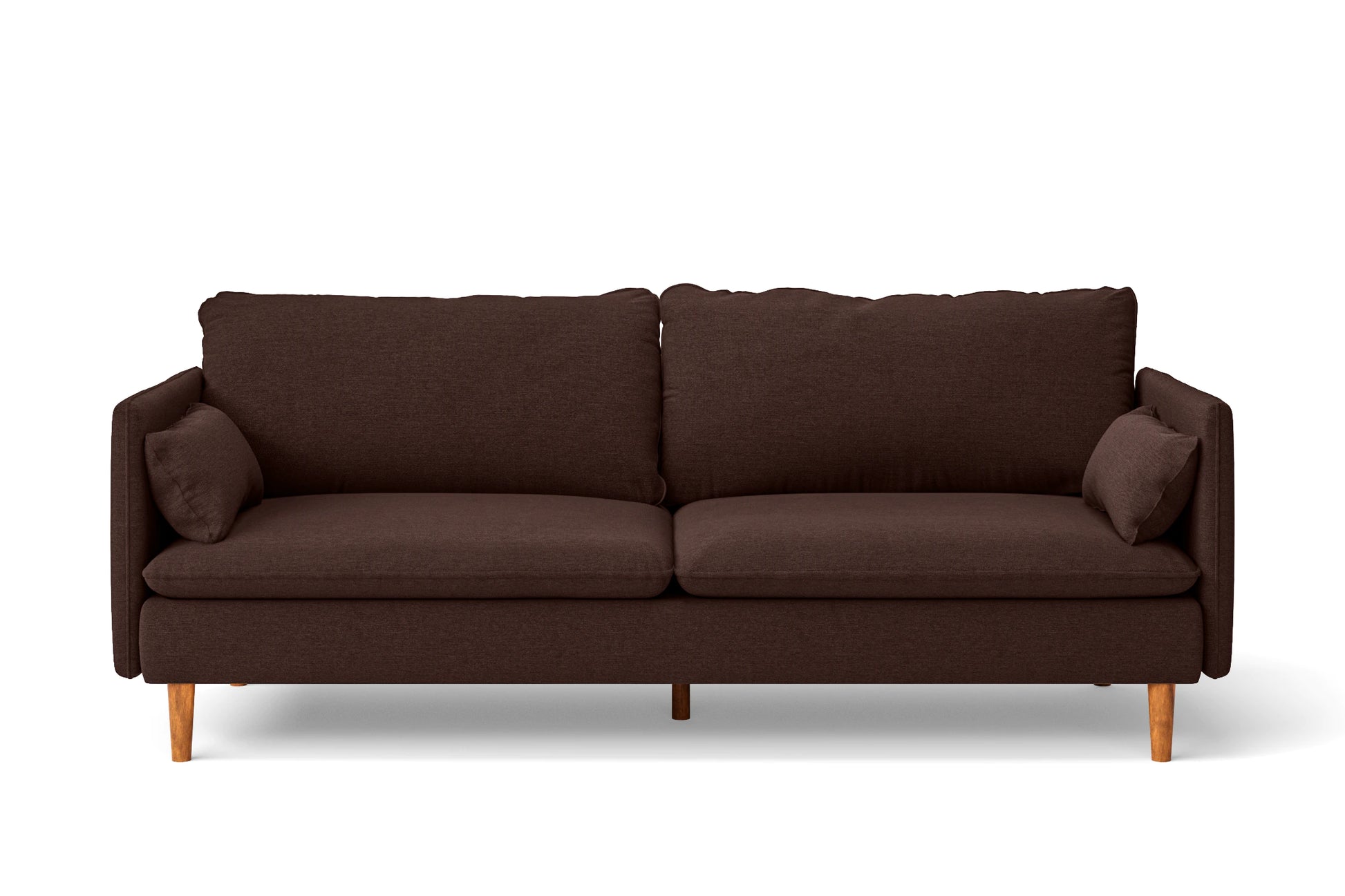 Tirreni 3 Seater Sofa Coffee Brown Linen Fabric