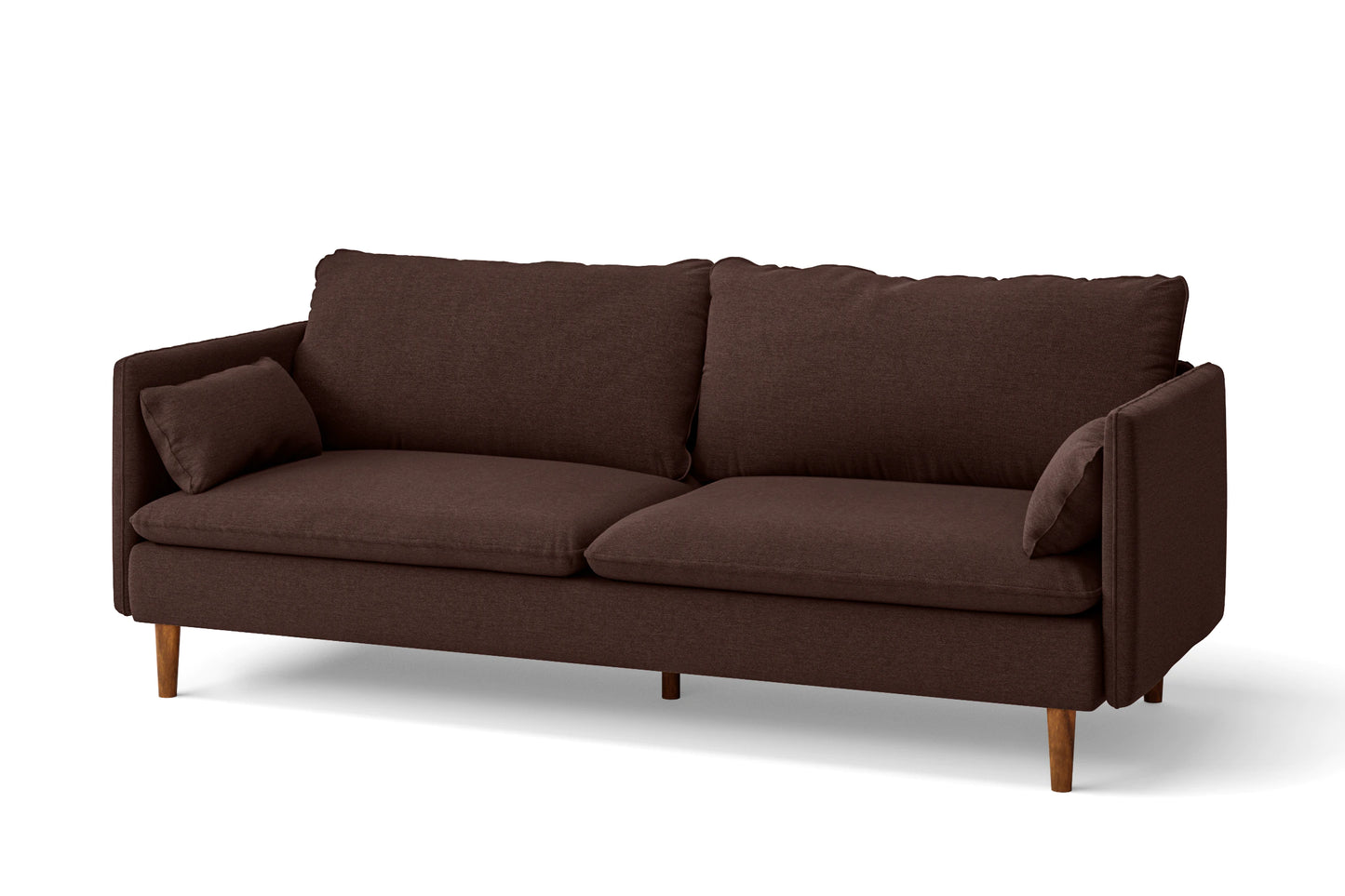 Tirreni 3 Seater Sofa Coffee Brown Linen Fabric