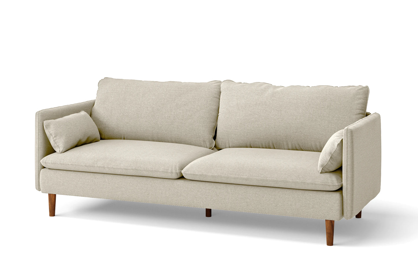 Tirreni 3 Seater Sofa Cream Linen Fabric