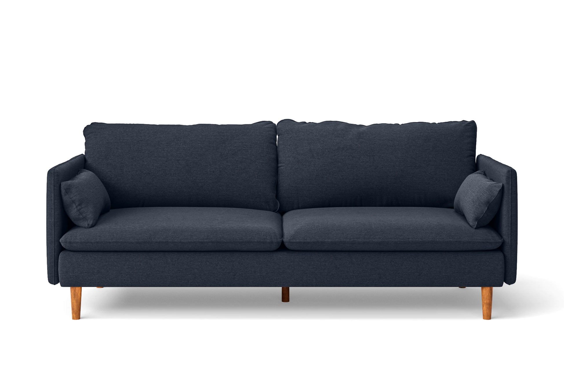 Tirreni 3 Seater Sofa Dark Blue Linen Fabric