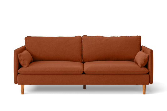 Tirreni 3 Seater Sofa Orange Linen Fabric