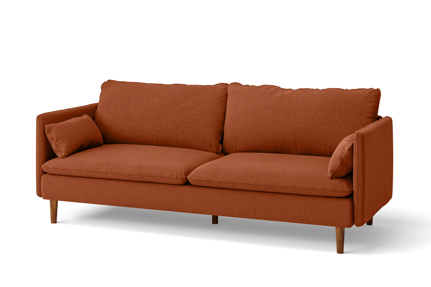 Tirreni 3 Seater Sofa Orange Linen Fabric