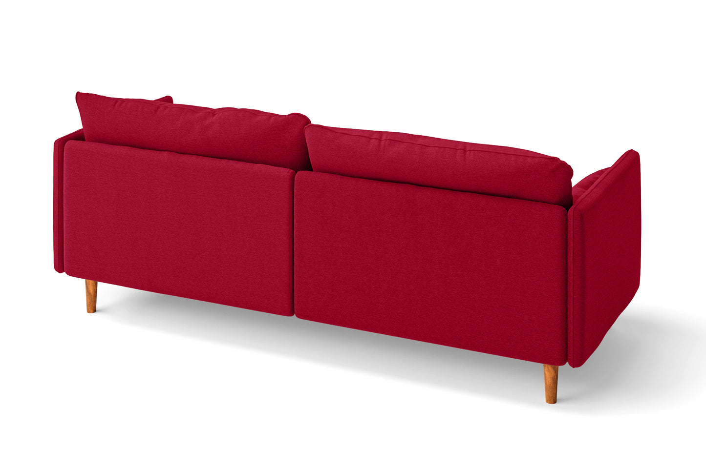 Tirreni 3 Seater Sofa Red Linen Fabric