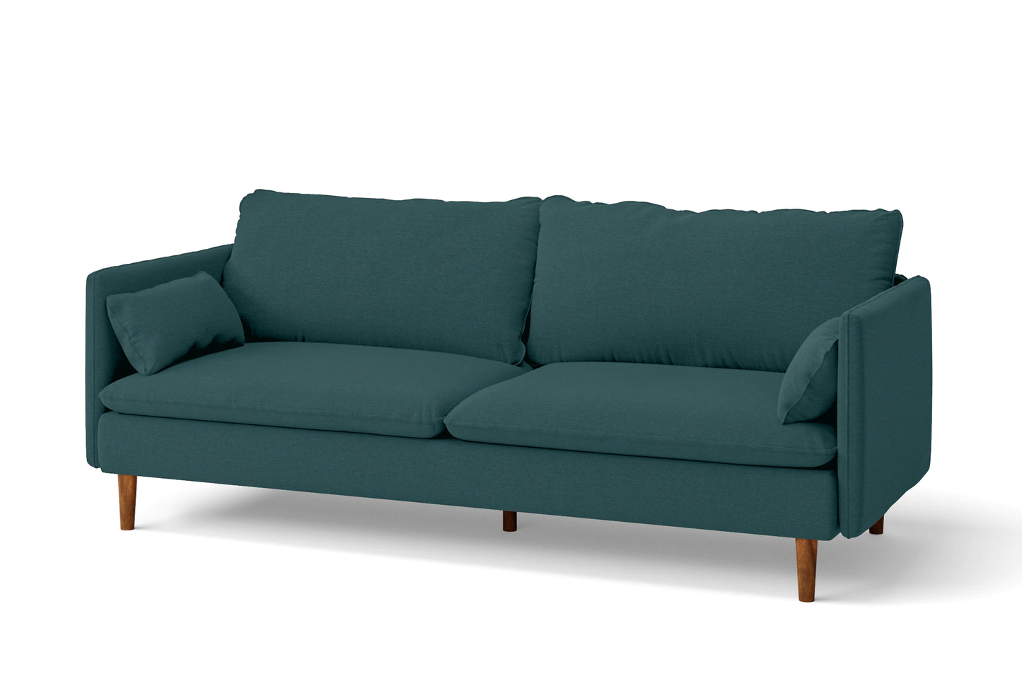 Tirreni 3 Seater Sofa Teal Linen Fabric