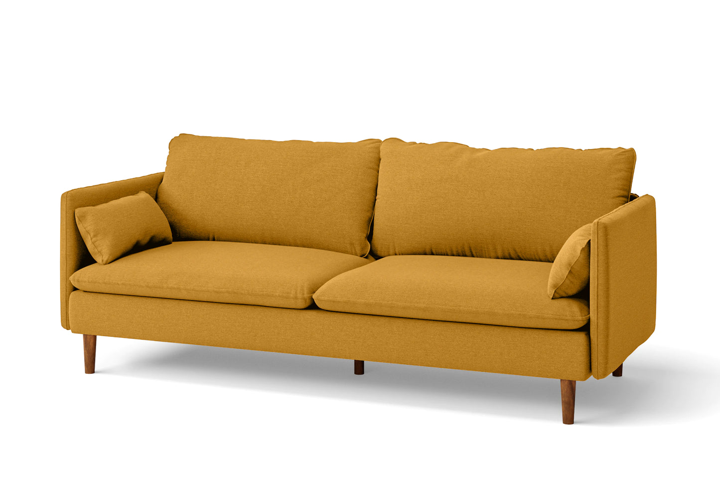 Tirreni 3 Seater Sofa Yellow Linen Fabric