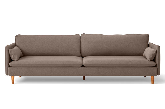 Tirreni 4 Seater Sofa Caramel Linen Fabric