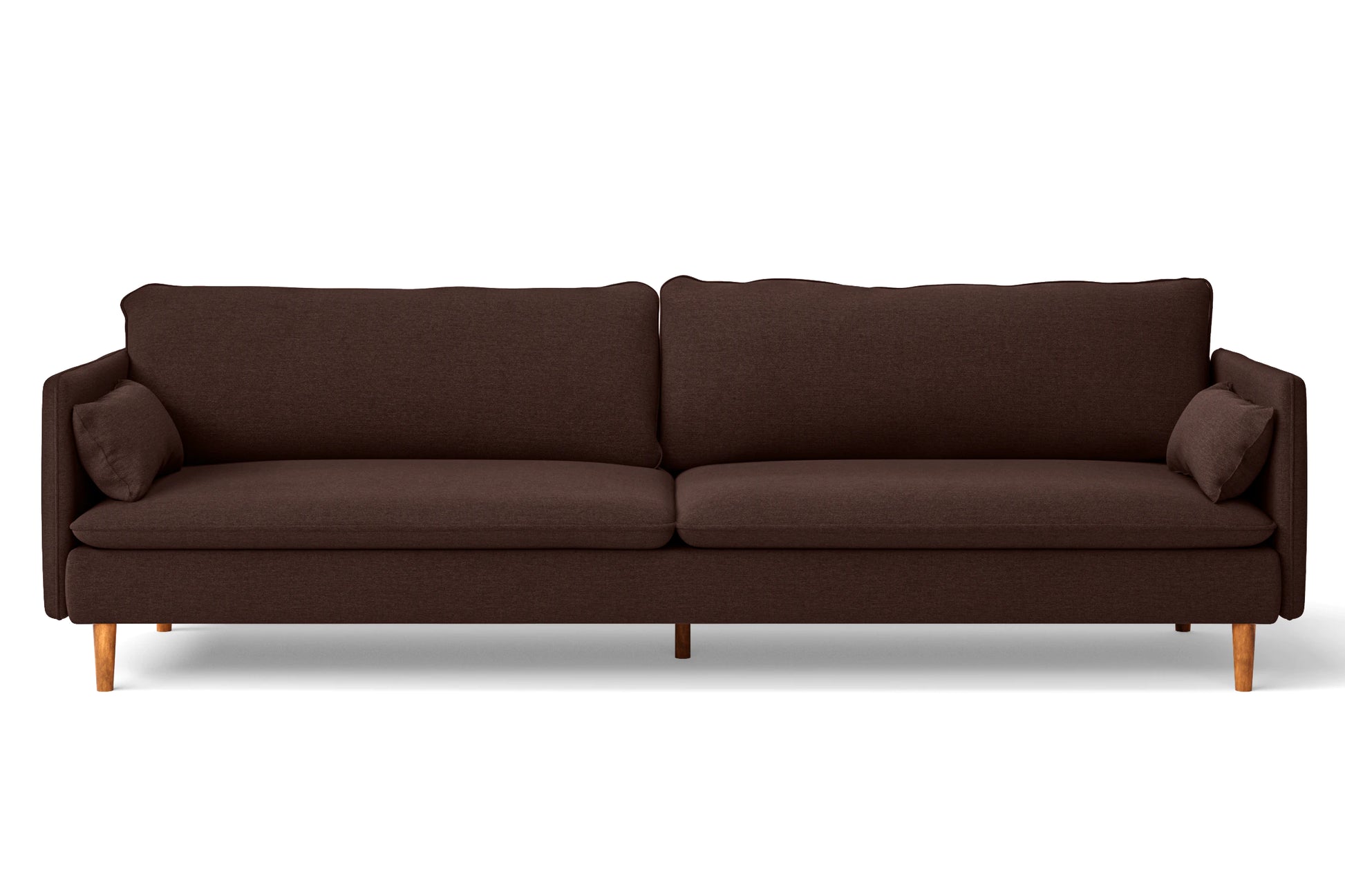 Tirreni 4 Seater Sofa Coffee Brown Linen Fabric