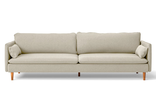 Tirreni 4 Seater Sofa Cream Linen Fabric