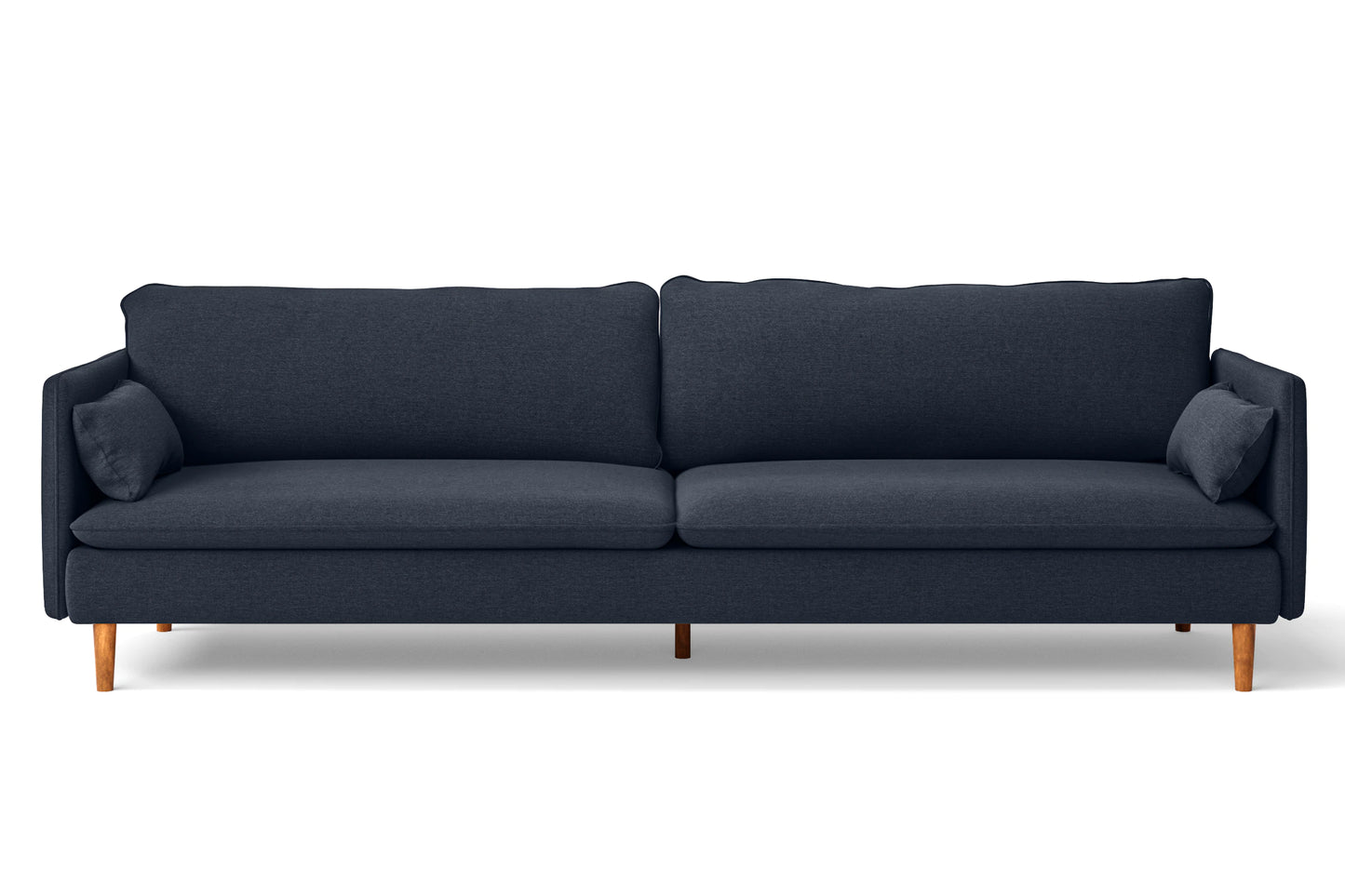 Tirreni 4 Seater Sofa Dark Blue Linen Fabric