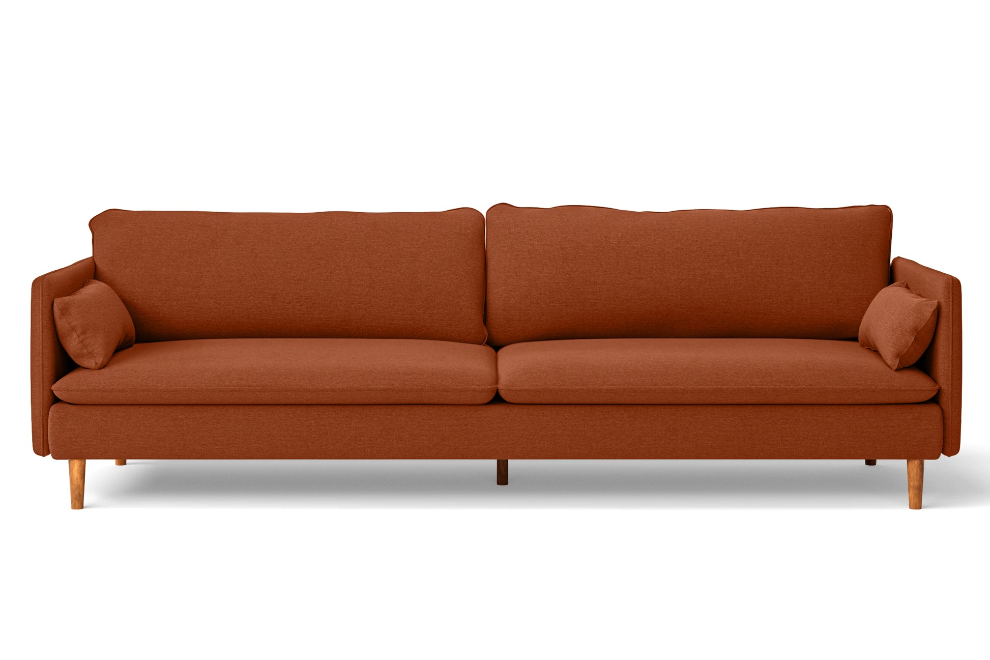 Tirreni 4 Seater Sofa Orange Linen Fabric