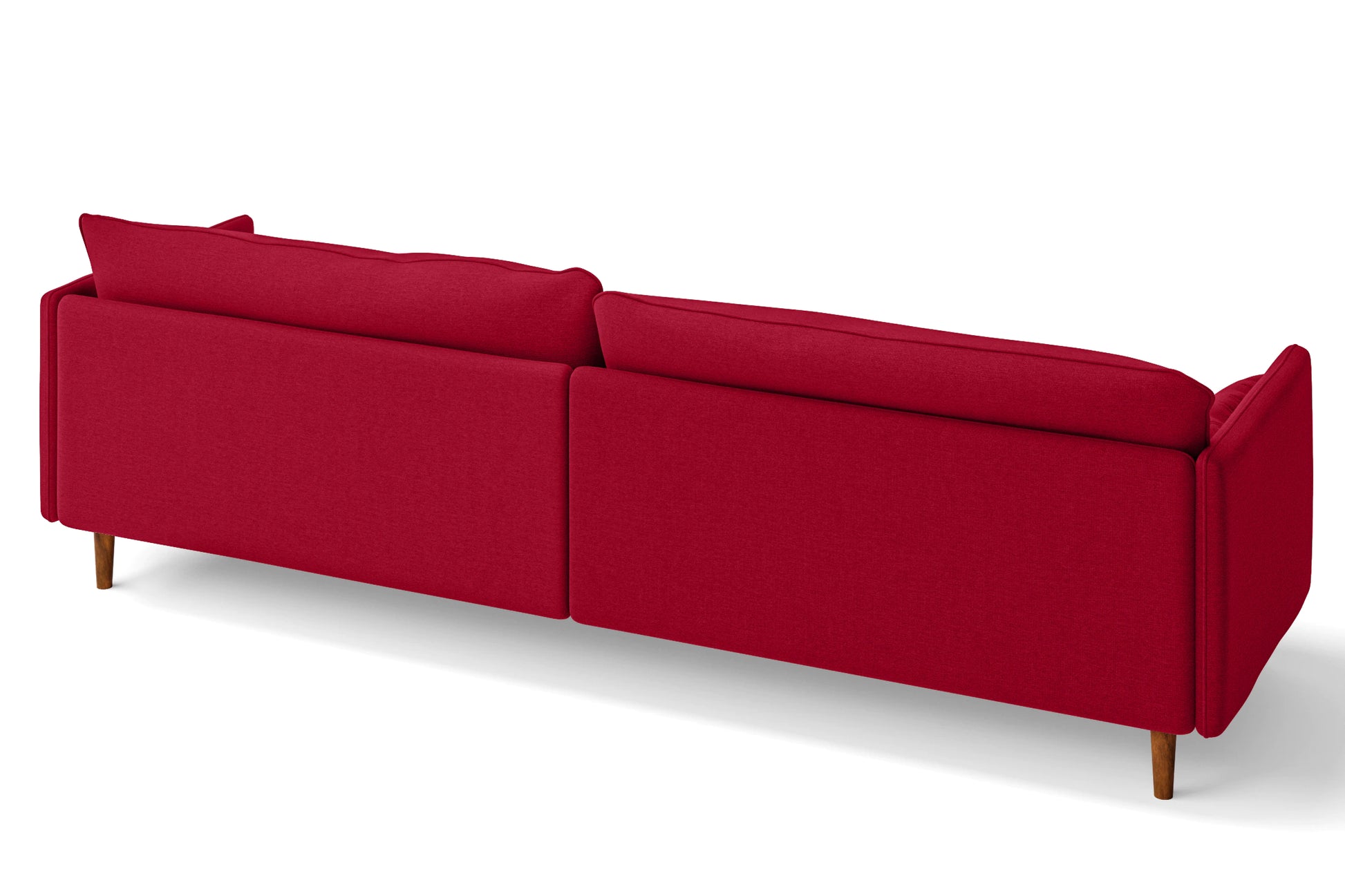 Tirreni 4 Seater Sofa Red Linen Fabric