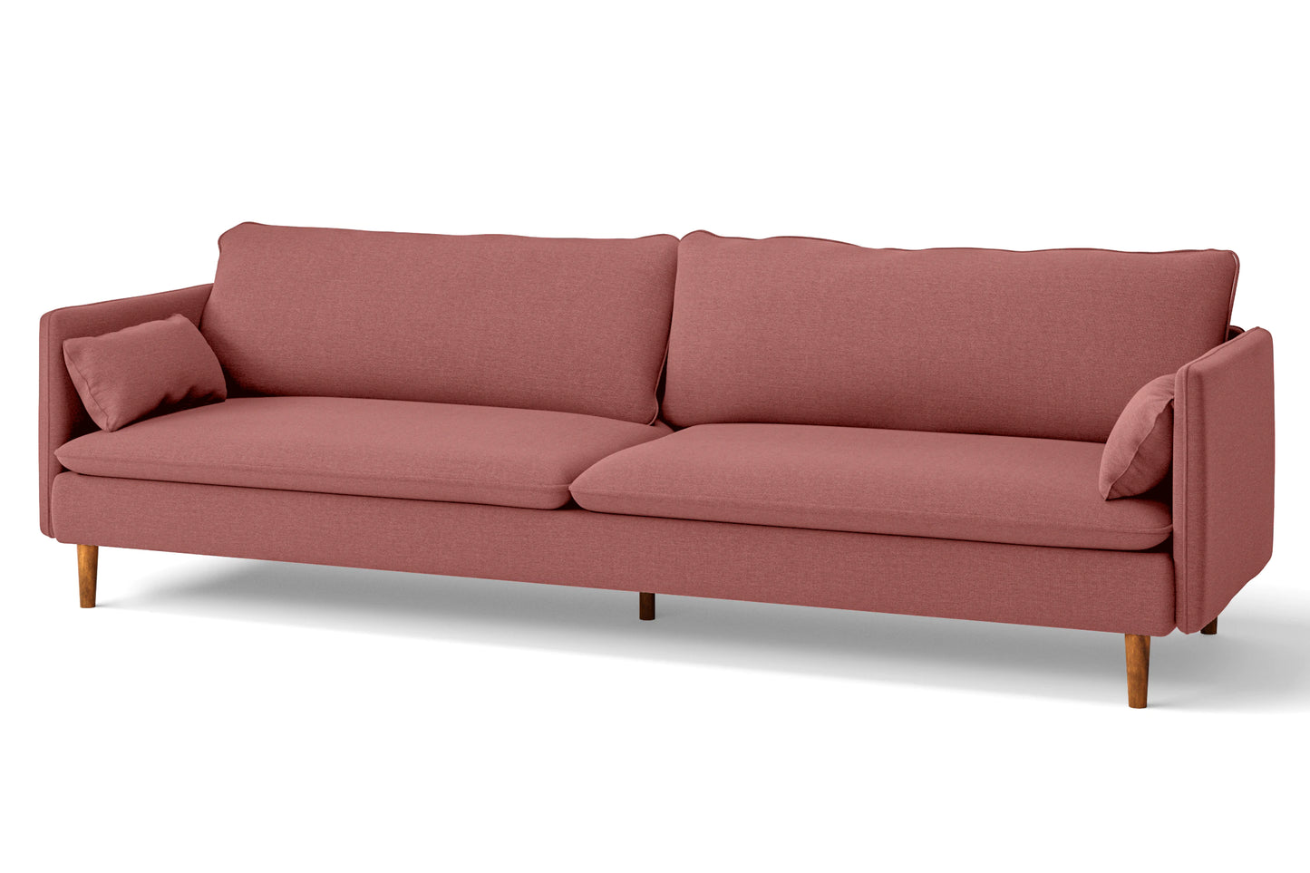 Tirreni 4 Seater Sofa Rose Pink Linen Fabric